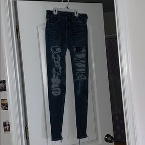 Ripped skinny American eagle jeans